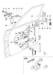 Front door lock and window controls