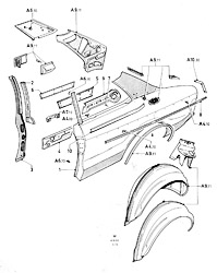 Body side panels (2D SALOON/SEDAN)