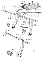 Pedals and related parts