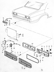 Rear lamps (except ESTATE/KOMBI)