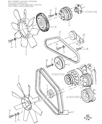 Fan/Pulleys/Drive Belts With P/Strg