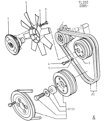 Fan/Pulleys/Drive Belts Less P/Strg