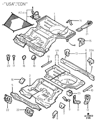 Floor Pan - Centre And Rear (except CDN/USA)