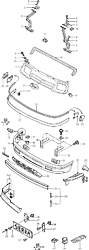 Radiator Grille And Front Bumper (except Ghia/XR4I,  except CDN/USA)