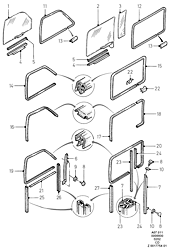 Rear Door GlassFrame Mouldings (LIFTBACK 5D, KOMBI/ESTATE)