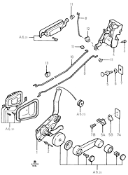 Rear Door Controls - Manual (LIFTBACK 5D, KOMBI/ESTATE)