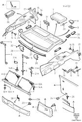 Rear Package Tray TrimSun Blinds (LIFTBACK 3D/5D, KOMBI/ESTATE)