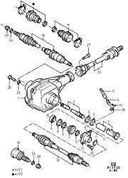 Front Axle Diff Carrier/Drive Shaft  