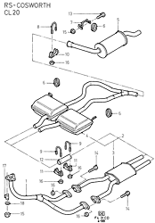 Exhaust System Less Catalyst (CH20, 01/86-12/86)
