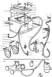 Battery And Battery Cables/Horn  