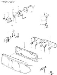 Rear/Stop And Flasher Lamps (LIFTBACK 3D/5D, except CDN/USA)