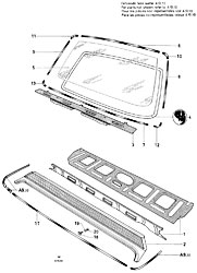 Back window, package tray