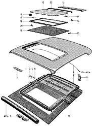 Roof with sliding roof opening