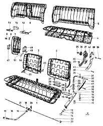 Front bench seat, rear seat