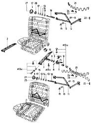 Spine support, single seat track