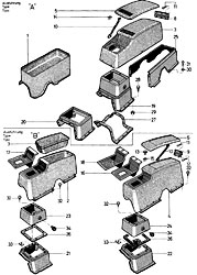 Console between front seats