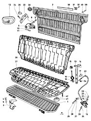 Rear seat springs and hardware - KOMBI / KASTENWAGEN