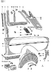 Quarter panels - SEDAN 2DR