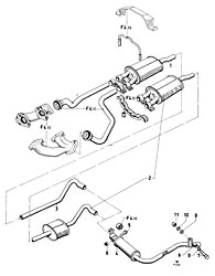 Exhaust system - 17M/20M Sweden; KOMBI