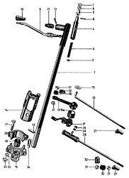 Steering column gear shift (3-speed transmission)