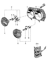 Dual lamps - halogen type