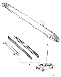 Luggage compartment door handle, wind deflector