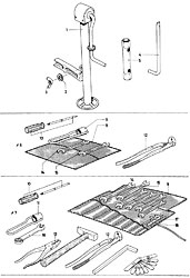 Lifting jack, tools