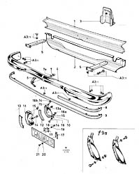 Back panel, bumper