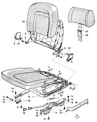 Bucket seats without height adjustment