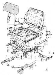 Bucket seats with height adjustment