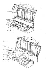 Rear bench seat (except ESTATE/KOMBI)