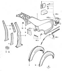 Quarter panels (4D SALOON/SEDAN)