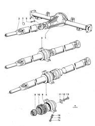 Rear axle, drive shaft