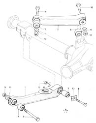 Rear suspension arms