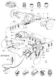 Brake pipes without brake vacuum booster and brake pressure differential valve