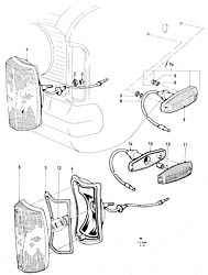 Front flasher lamps