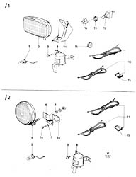 Fog lamps, long range lamps