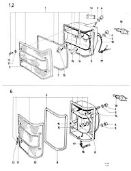 Rear, stop and flasher lamps (CORTINA -CDN)