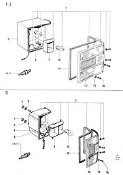 Rear, stop and flasher lamps (CORTINA +CDN)