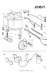 Battery And Battery Cables/Horn