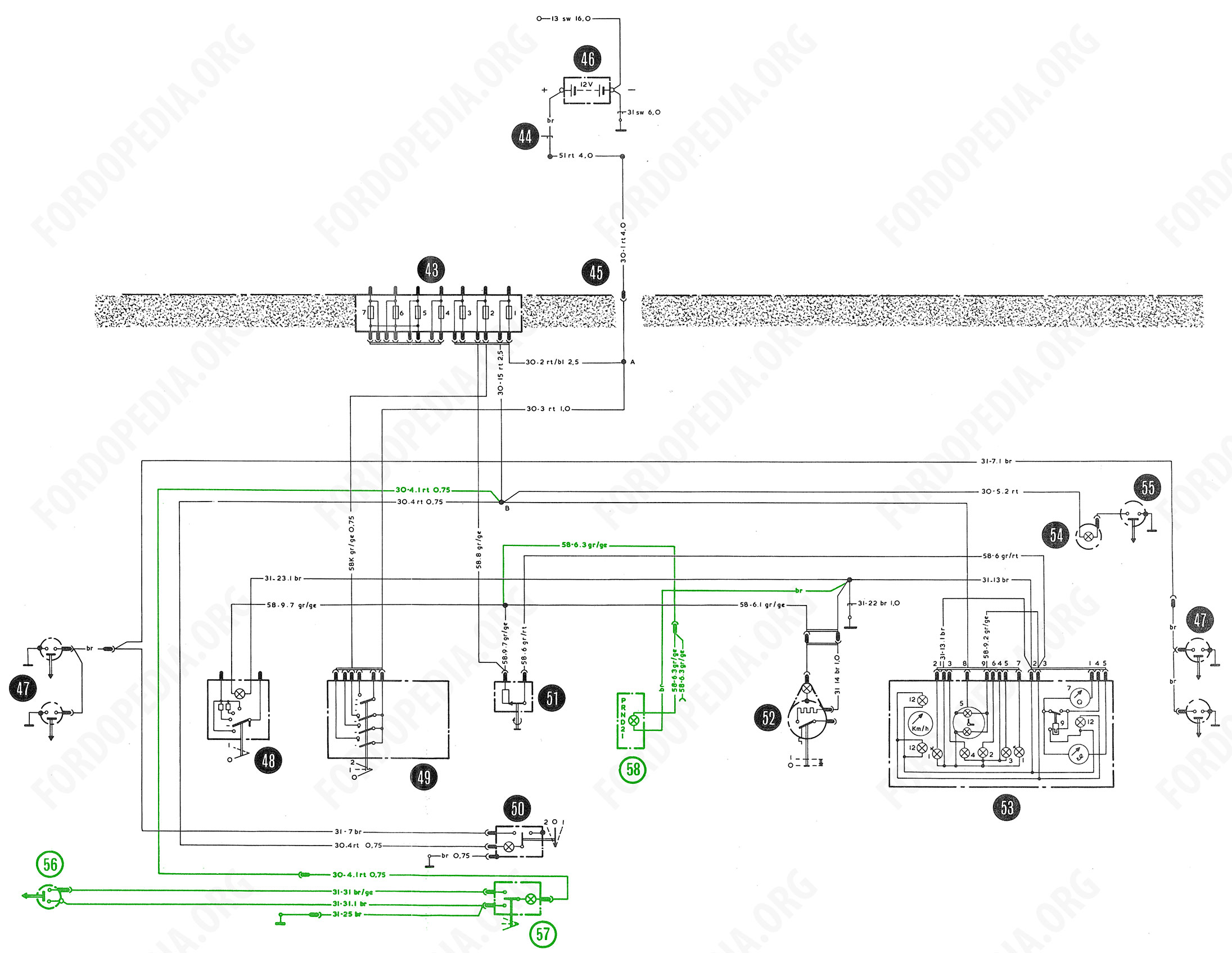 Ford cortina mk4 wiring diagram #9